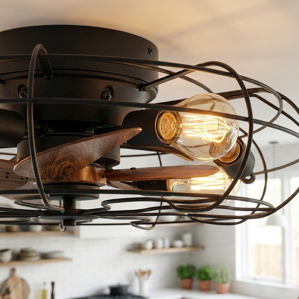 Compact Ceiling Fan with Light view 2