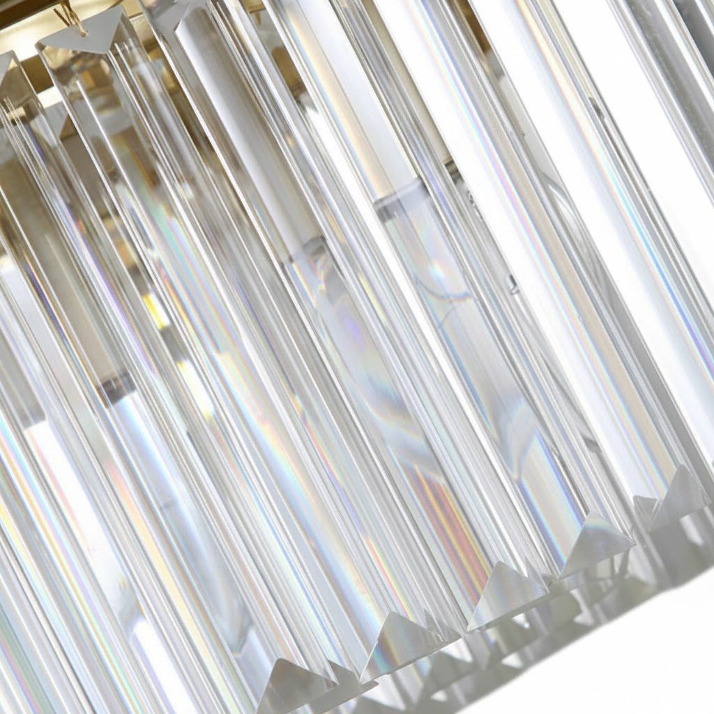 Copper Crystal Ceiling Light view 2