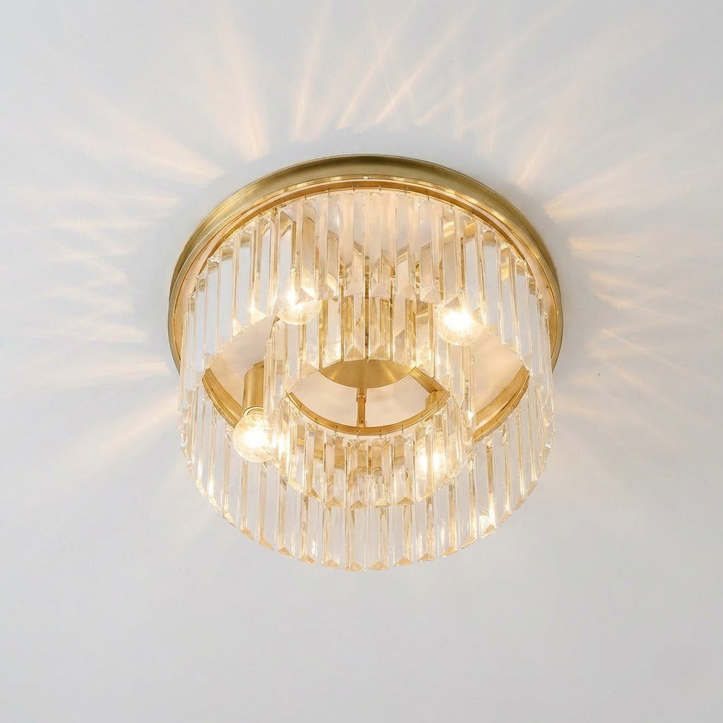 Copper Crystal Ceiling Light view 6