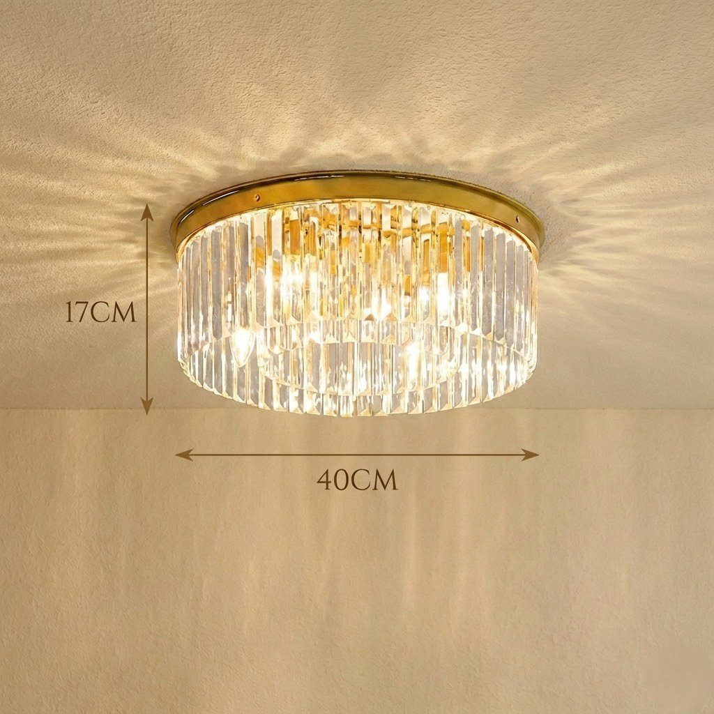 Copper Crystal Ceiling Light view 8
