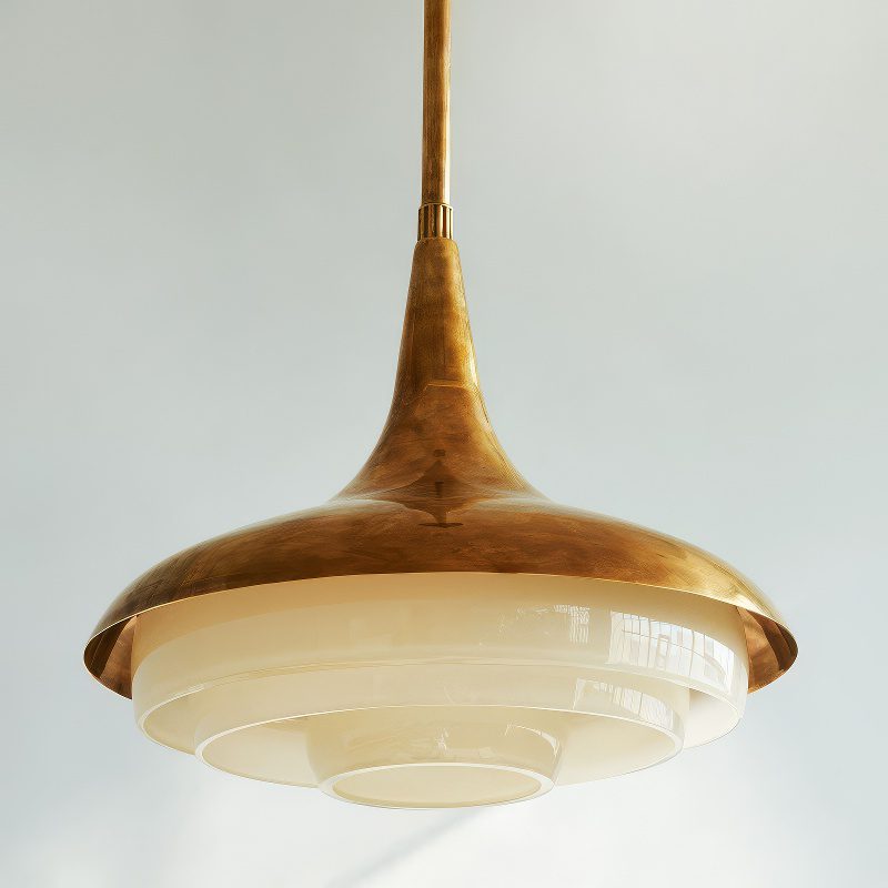 Copper Glass Pendant Light view 1