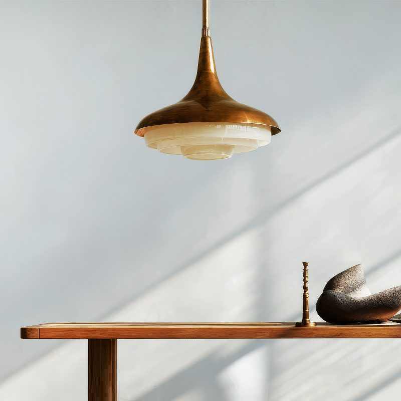 Copper Glass Pendant Light view 2