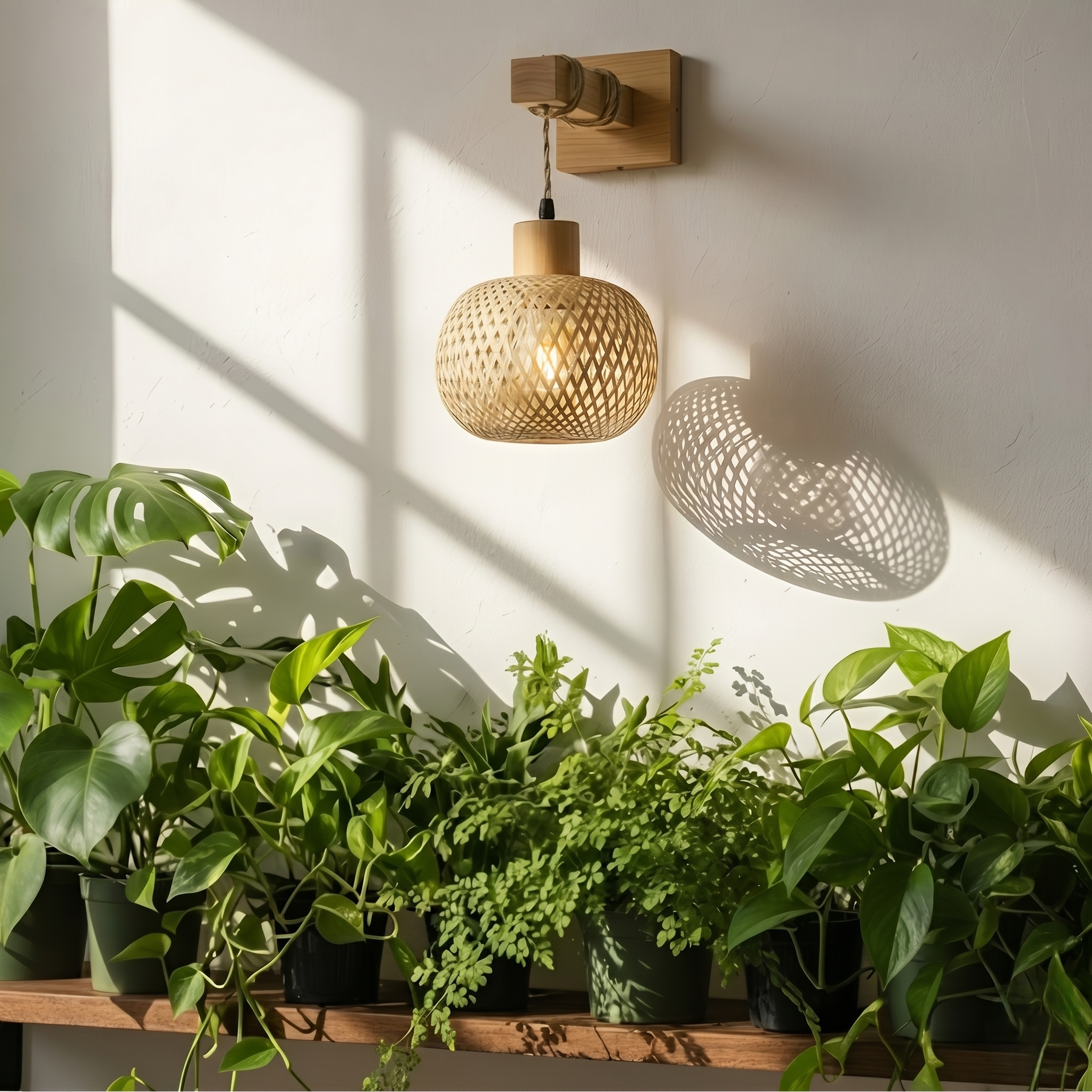 Rattan Corded Wall Light view 5