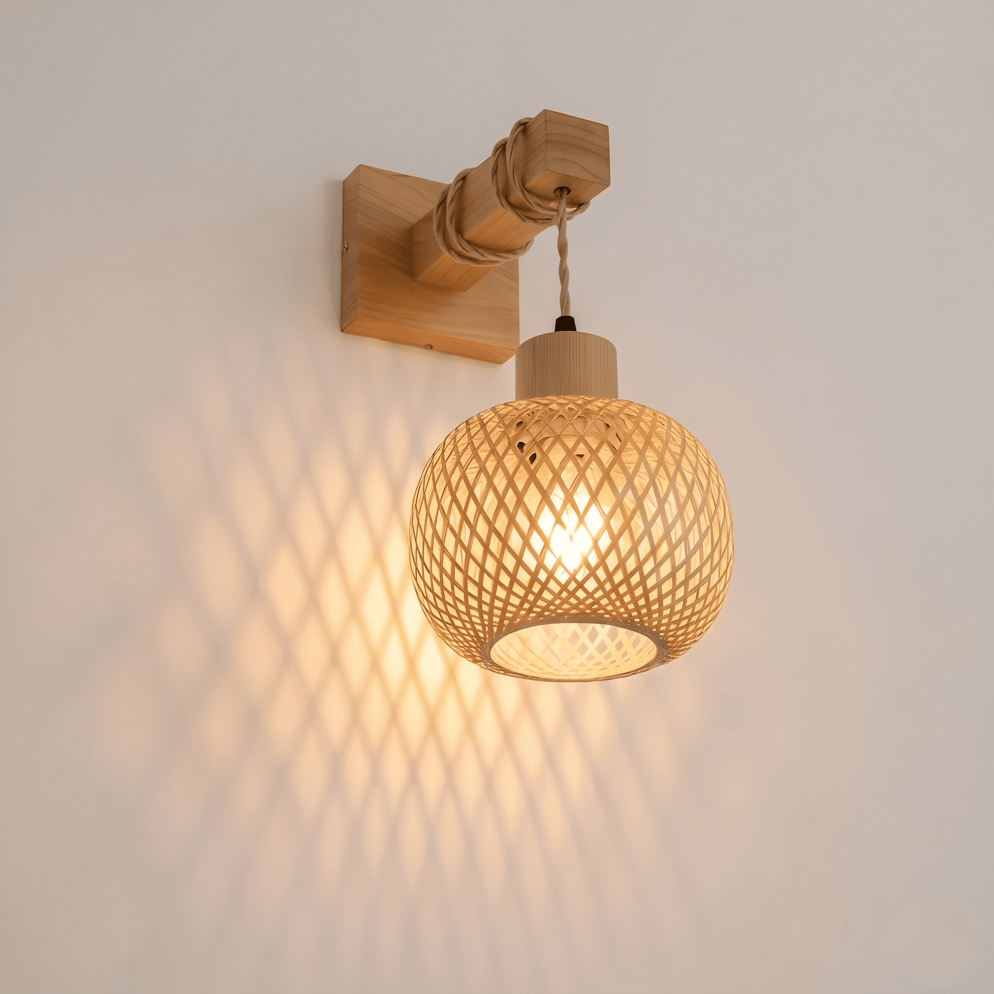 Rattan Corded Wall Light view 7