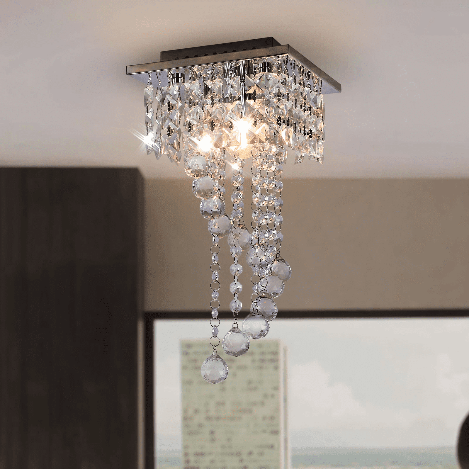 Crystal Ceiling Light view 2