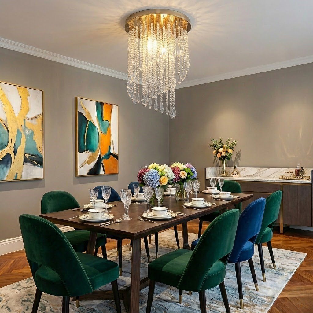 Crystal Drop Chandelier view 2