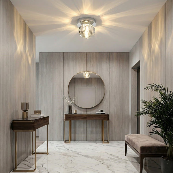 Crystal Flush Ceiling Light