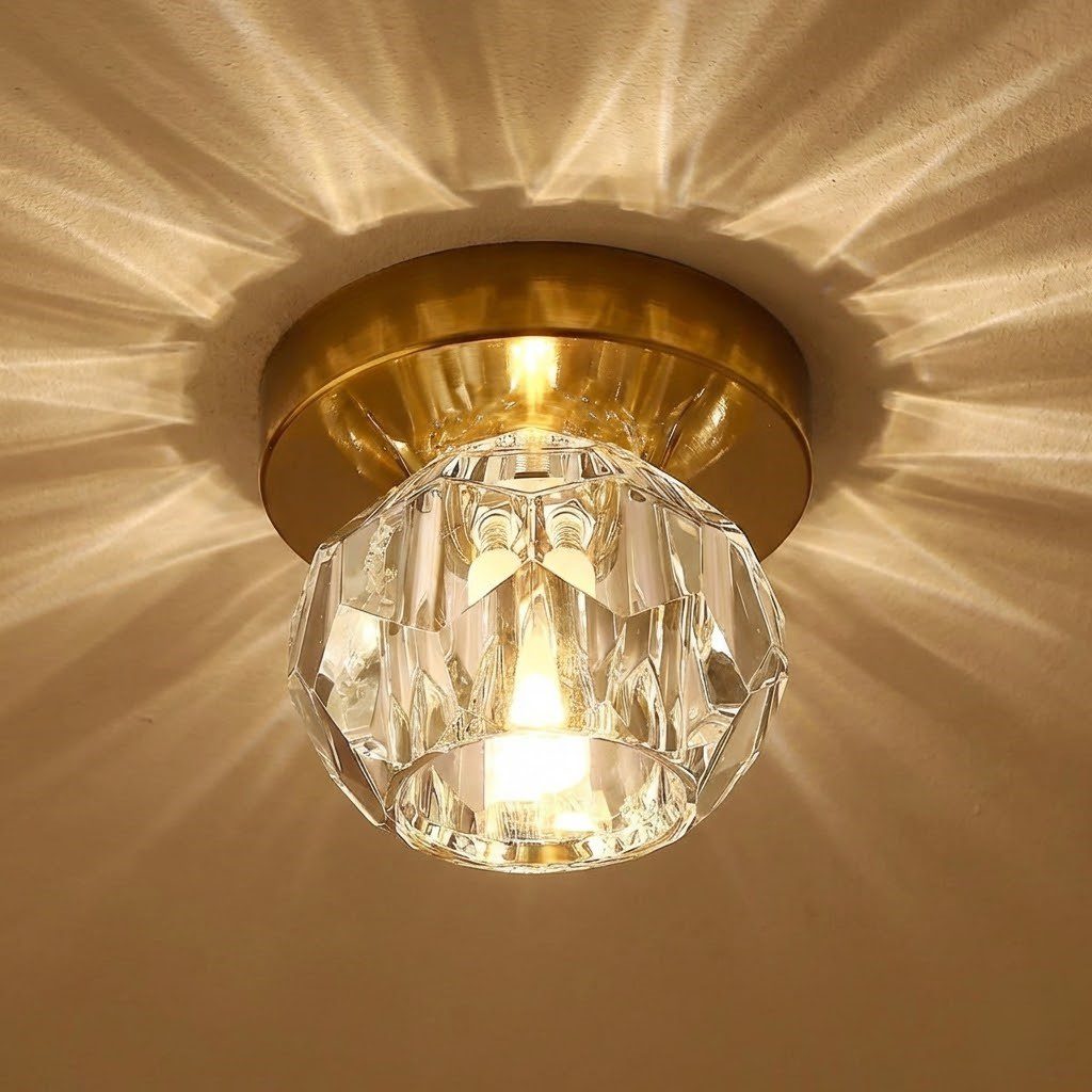 Crystal Flush Ceiling Light view 3