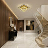 Square Gold Crystal Ceiling Light