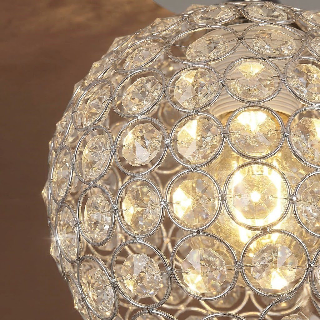Faceted Crystal Globe Ceiling Light view 10