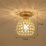 Faceted Crystal Globe Ceiling Light view 3