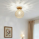 Faceted Crystal Globe Ceiling Light view 8