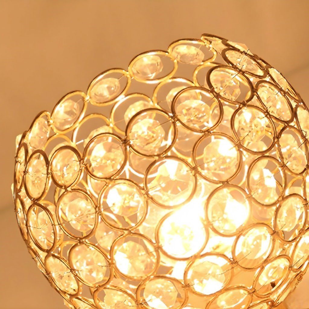 Faceted Crystal Globe Ceiling Light view 9