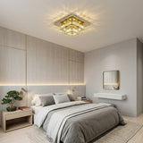 Square Gold Crystal Ceiling Light view 6