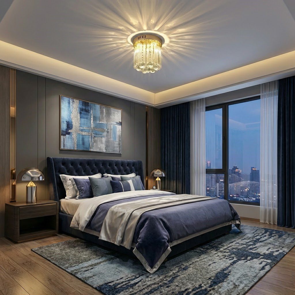 Moroccan Crystal Ceiling Light view 3