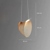 Curved Wood Veneer Pendant Light view 2