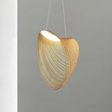 Curved Wood Veneer Pendant Light view 6