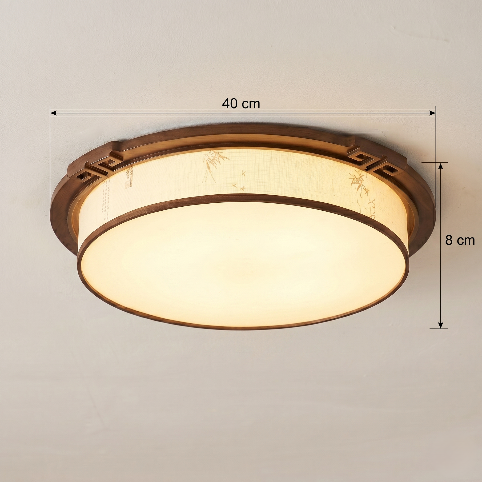 Dark Wood Ceiling Light view 2