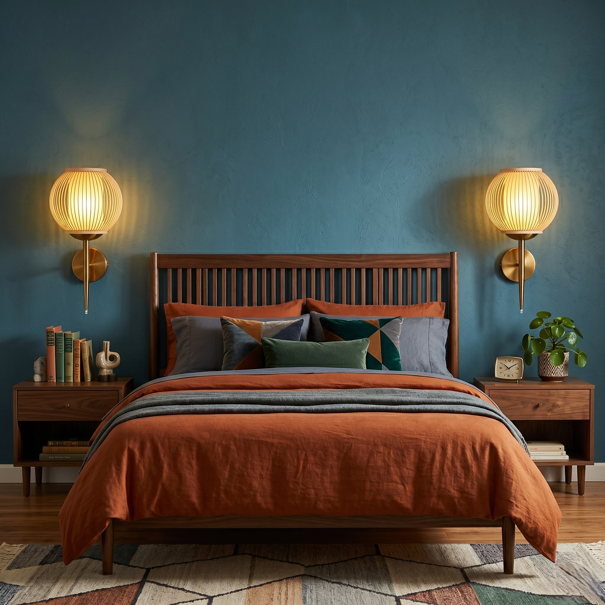 Bamboo Double Globe Wall Light view 2