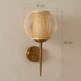 Bamboo Double Globe Wall Light view 4