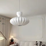 Suspension blanche papier ovale view 1