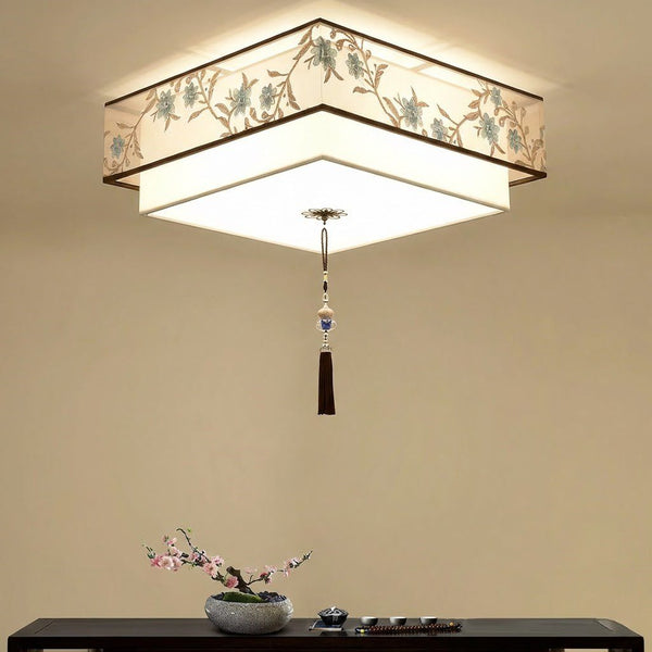 Fabric Flush Ceiling Light