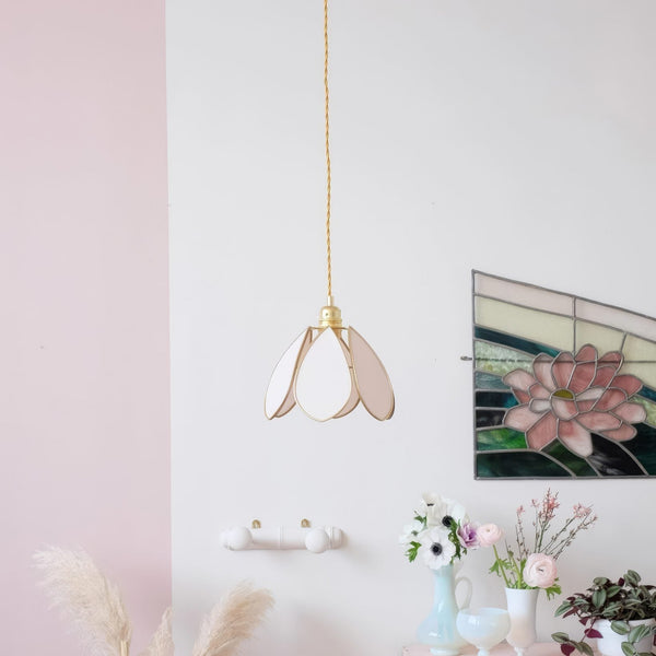 Fabric Petal Pendant Light