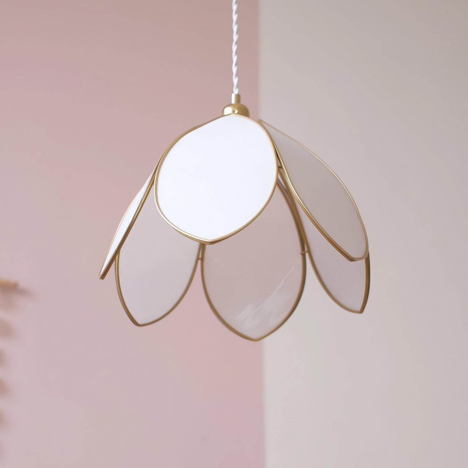 Fabric Petal Pendant Light view 3