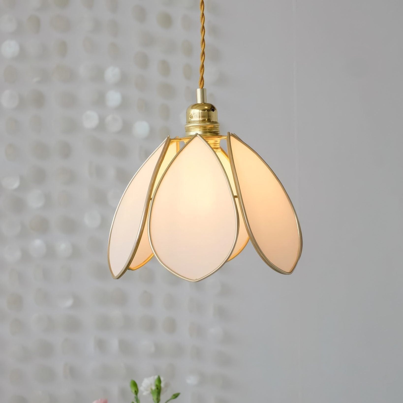 Fabric Petal Pendant Light view 5