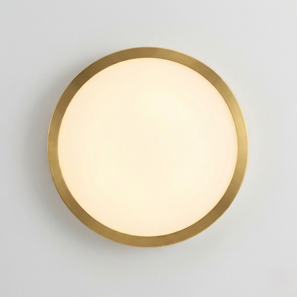 Round Gold Flush Ceiling Light view 3