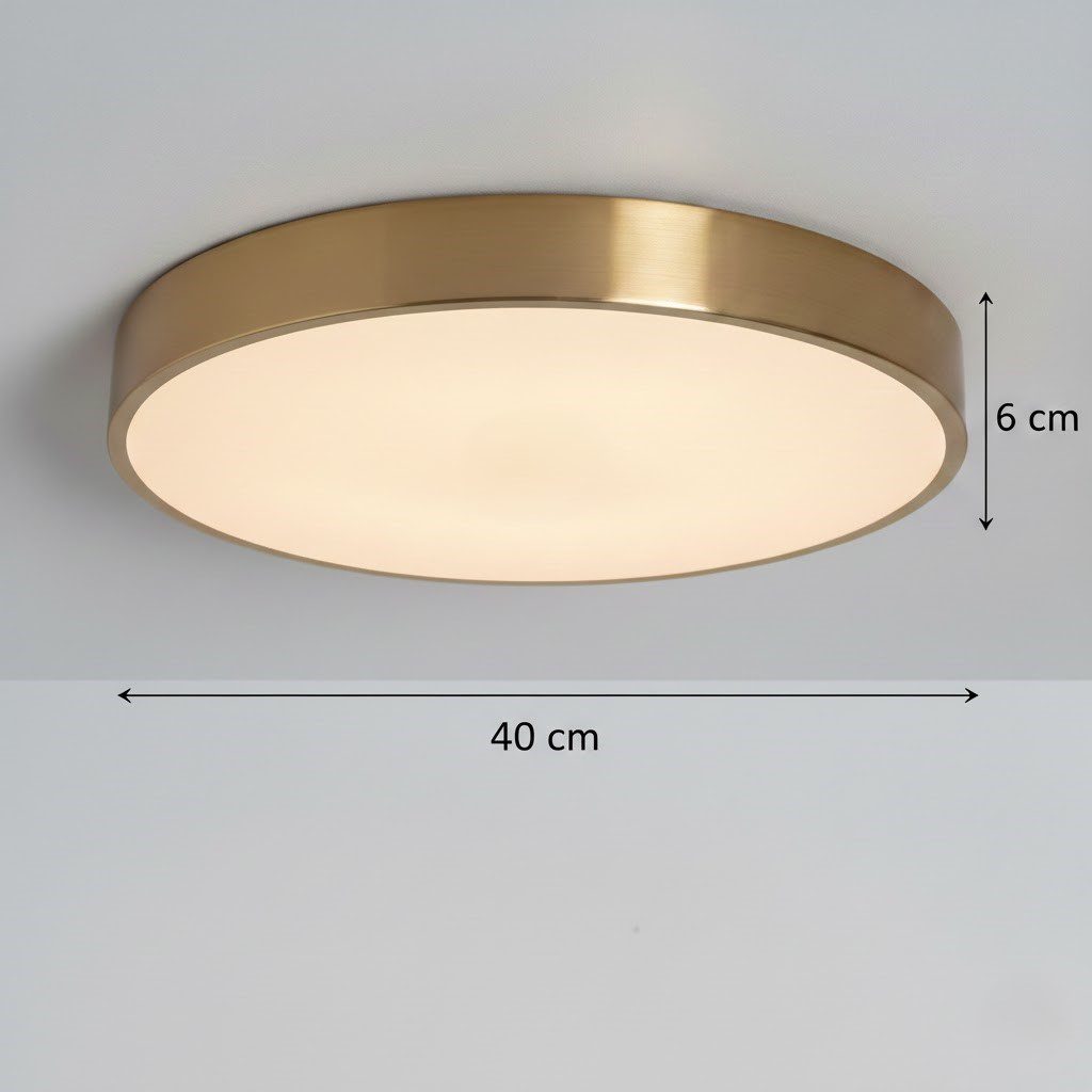 Round Gold Flush Ceiling Light view 4