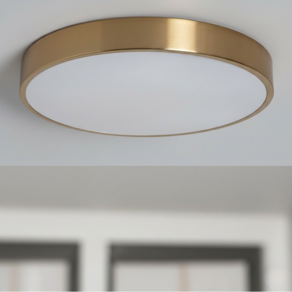 Round Gold Flush Ceiling Light view 6