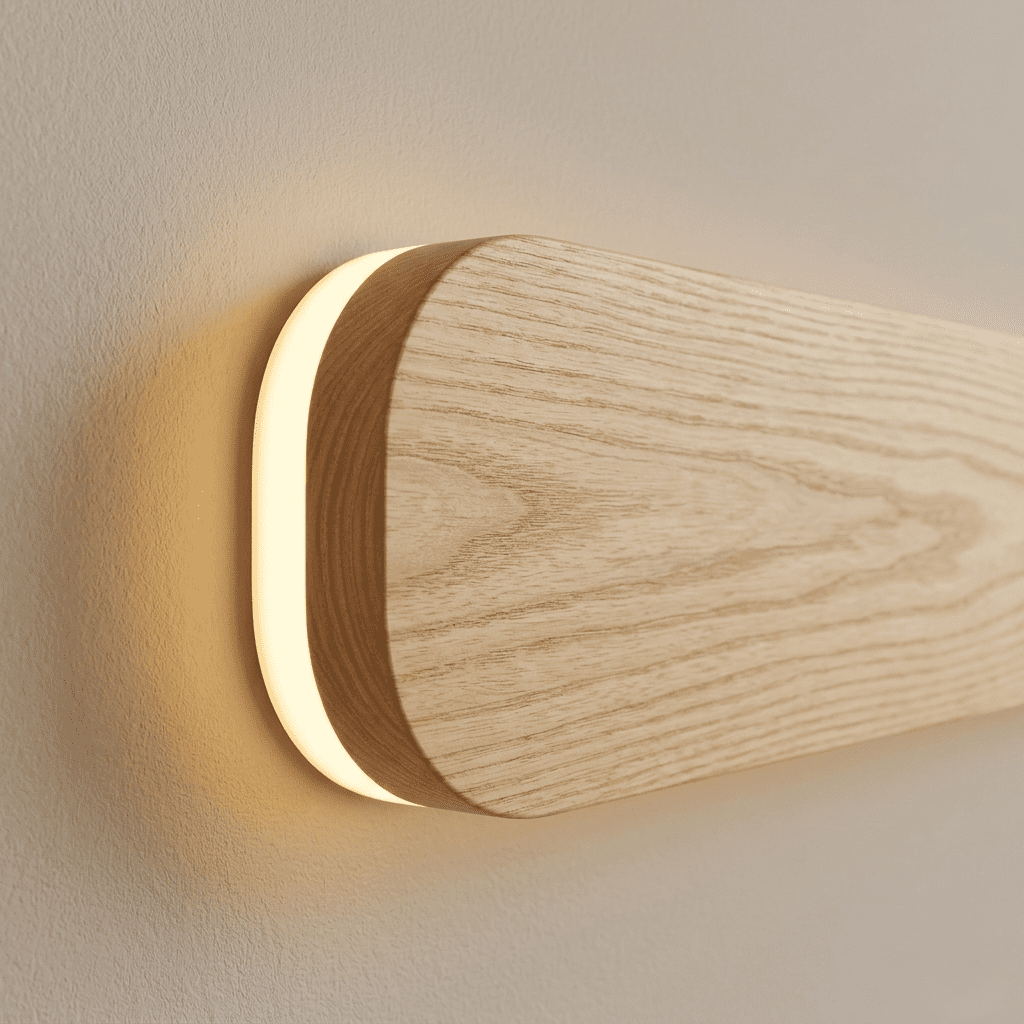 Oval Wood LED Wall Light view 4