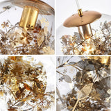 Flower Glass Ball Pendant Light view 13