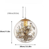Flower Glass Ball Pendant Light view 8