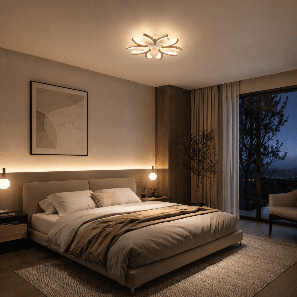 Flower LED Ceiling Light view 2
