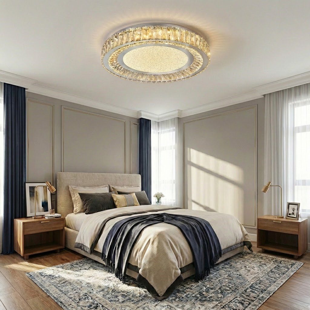 Flush Crystal Ceiling Lights view 3