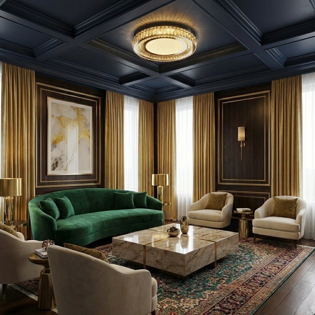 Flush Crystal Ceiling Lights view 4