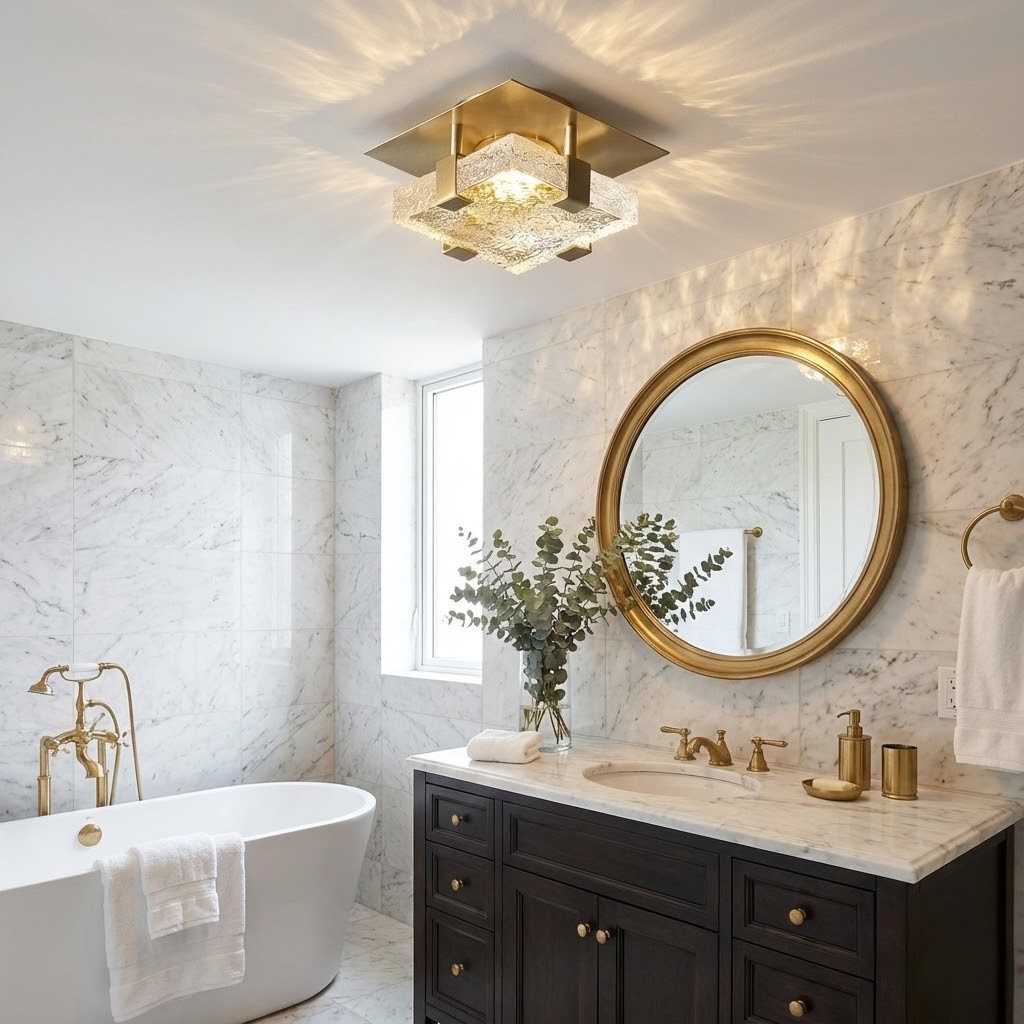 Flush Glass Ceiling Lights view 8