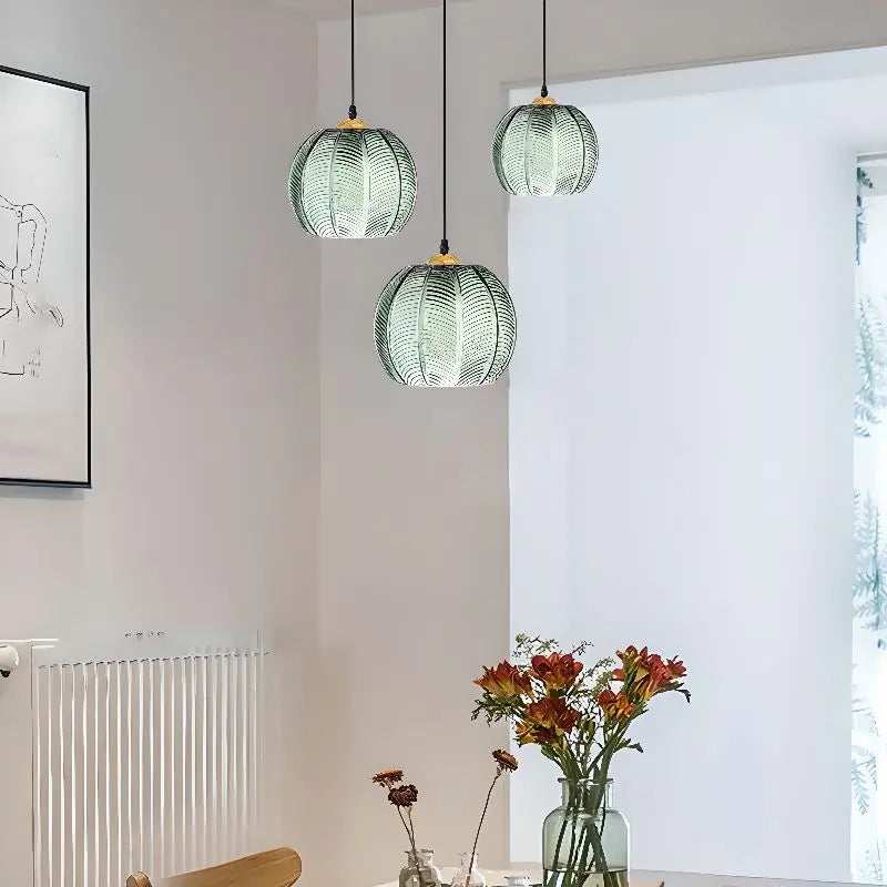 Fluted Glass Pendant Light view 5