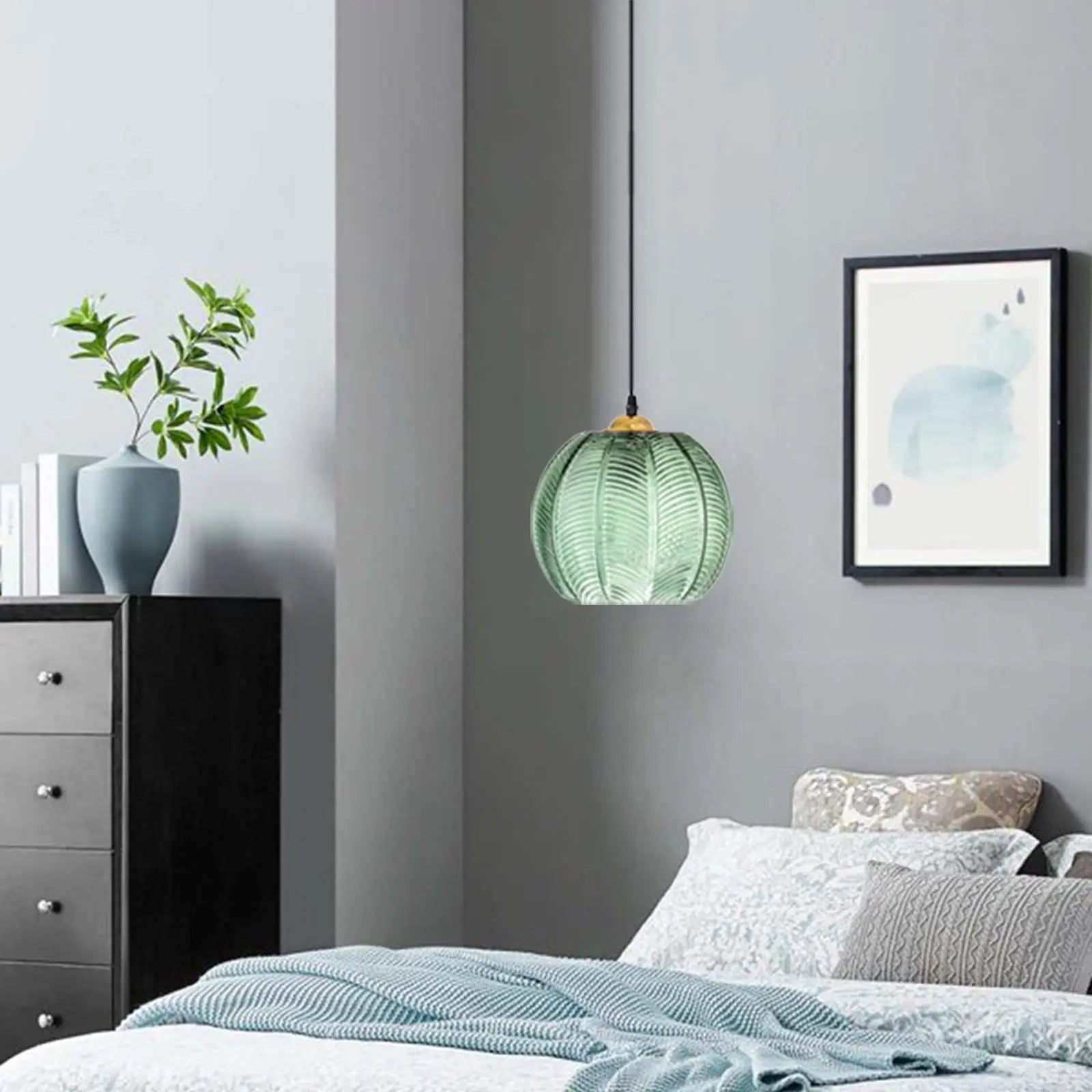 Fluted Glass Pendant Light view 7