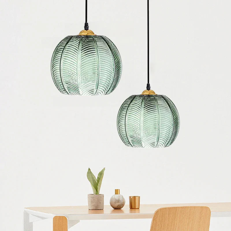Fluted Glass Pendant Light view 9