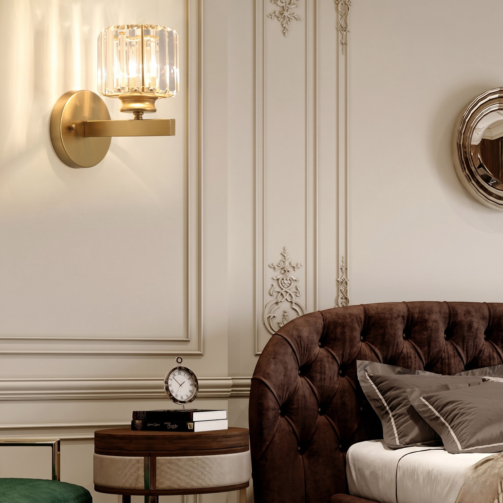 Fluted Glass Wall Light view 1