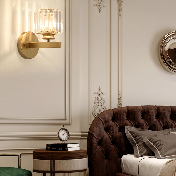 Fluted Glass Wall Light