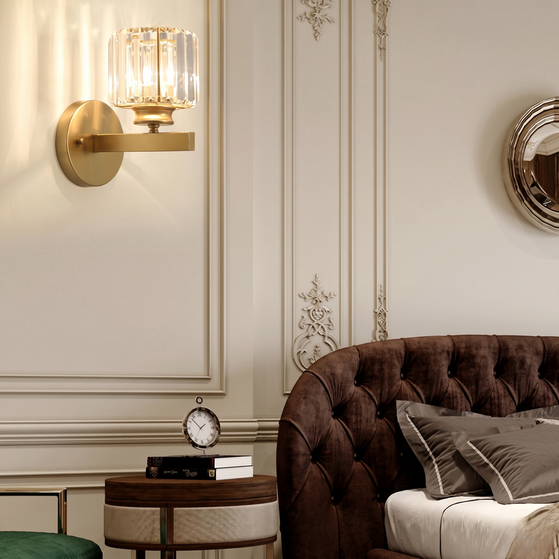 Fluted Glass Wall Light