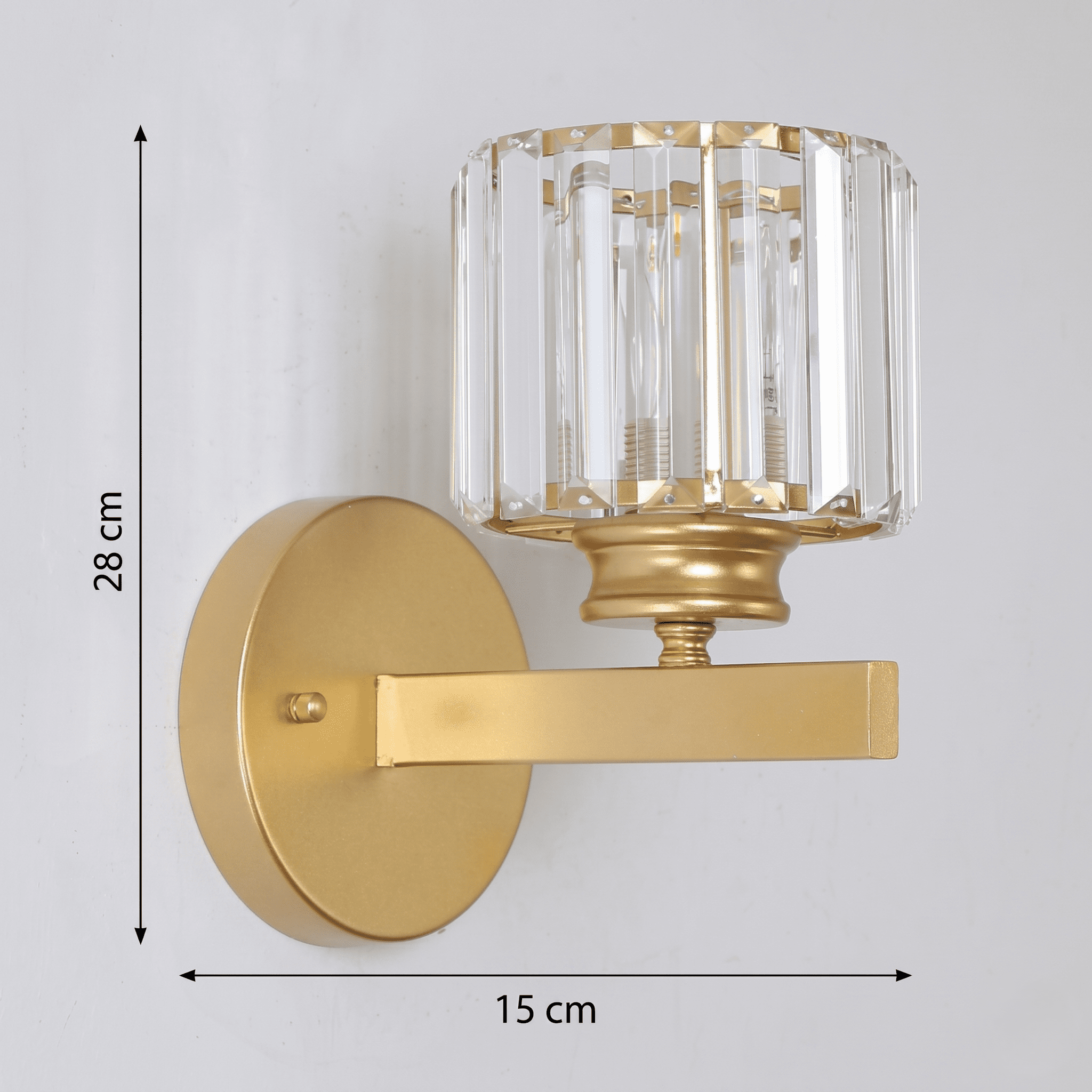 Fluted Glass Wall Light view 2