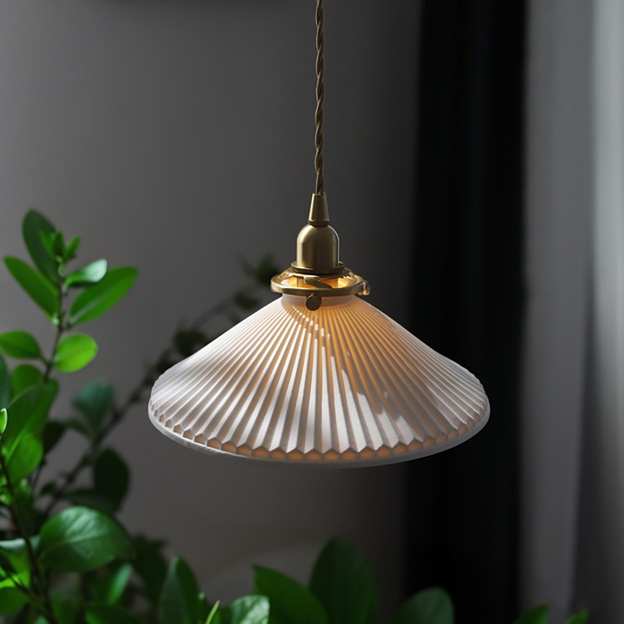 Fluted Pendant Light view 2