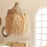 Fringed Straw Pendant Light
