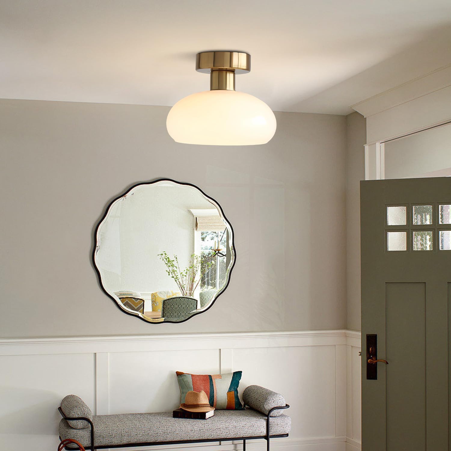 Frosted Glass Ceiling Light view 1