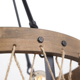 Suspension industrielle corde bois scandinave view 6